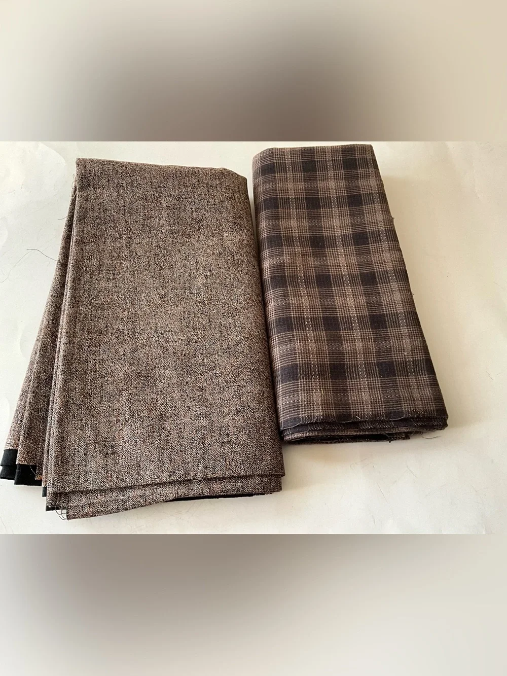 Quilting Sewing Fabric Robert Kaufman Quilters Tweed Browns and Plaid
